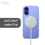 قیمت شارژر بی‌سیم 20 وات اپل مدل MagSafe دارای خروجی Wireless اصل